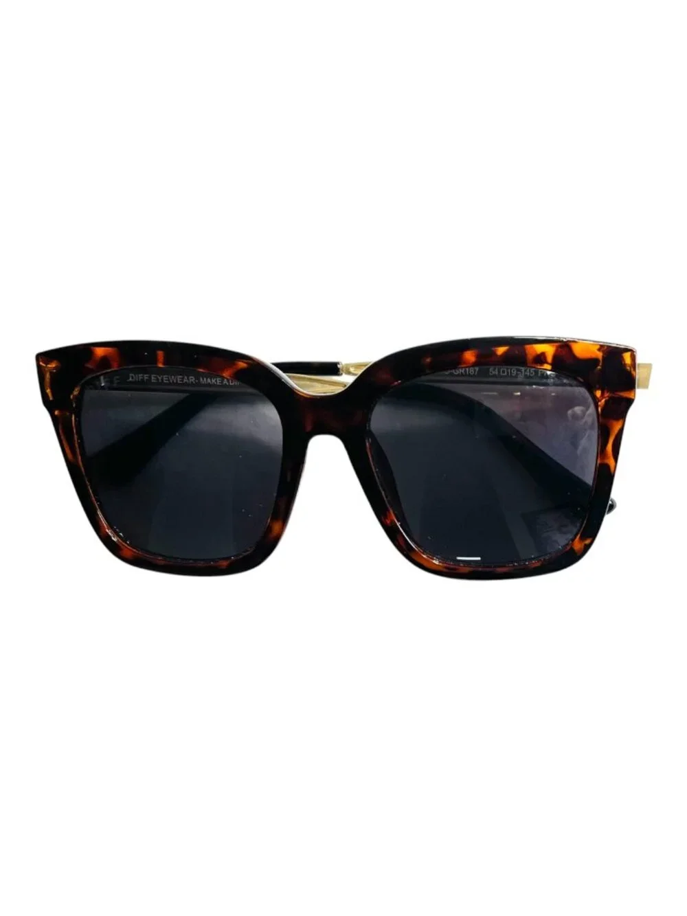 DIFF EYEWEAR BELLA TO-GR187 54-19-145 Tortoise Gold Polarized Sunglasses